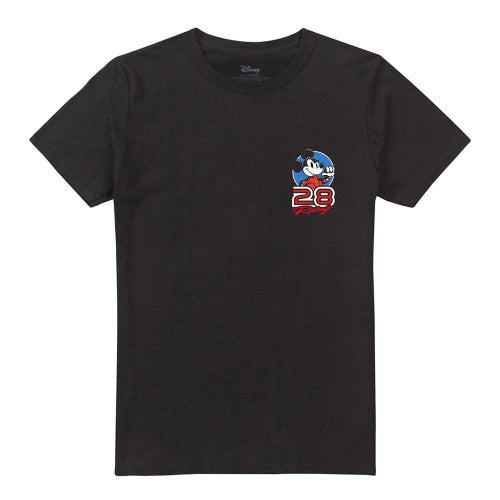 Front - Disney Unisex Adult Mickey Mouse Racing Logo T-Shirt