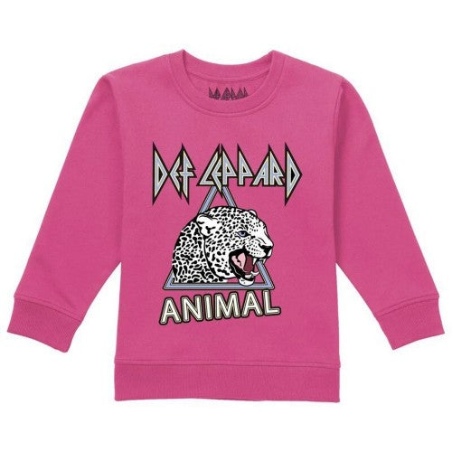 Front - Def Leppard Girls Animal Face Sweatshirt