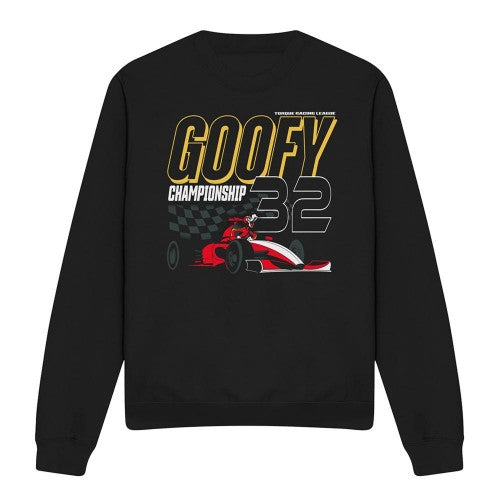 Front - Disney Unisex Adult Monaco Goofy Racing Sweatshirt