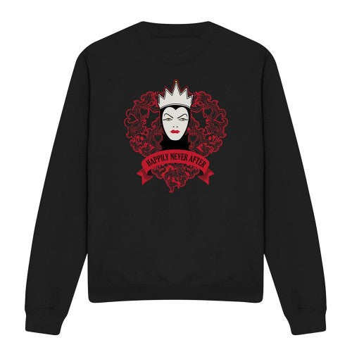 Front - Snow White And The Seven Dwarfs Unisex Adult Happily Never After Evil Queen Sweatshirt