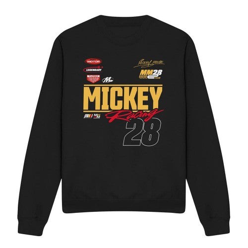 Front - One Piece Unisex Adult Racing 28 Mickey Mouse Sweatshirt