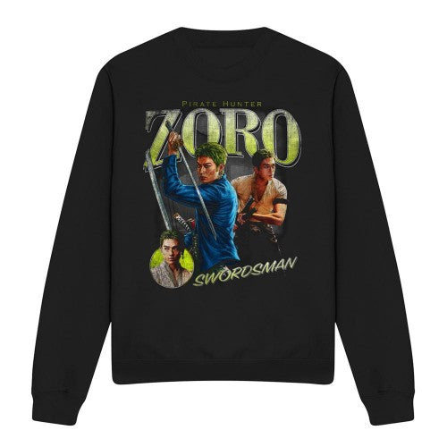 Front - One Piece Unisex Adult Roronoa Zoro Homage Sweatshirt