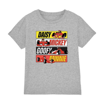 Front - Disney Childrens/Kids Racing Mickey Mouse & Friends Coloured Boxes T-Shirt
