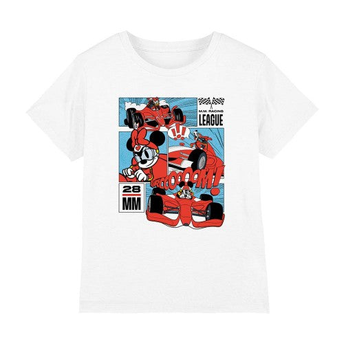 Front - Disney Childrens/Kids Racing Mickey Mouse & Friends Comic T-Shirt
