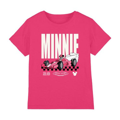 Front - Disney Childrens/Kids Team Minnie Mouse Racing T-Shirt