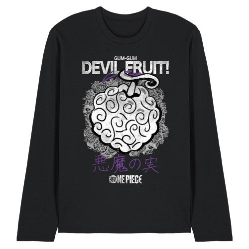 Front - One Piece Unisex Adult Gumgum Devil Fruit Long-Sleeved T-Shirt