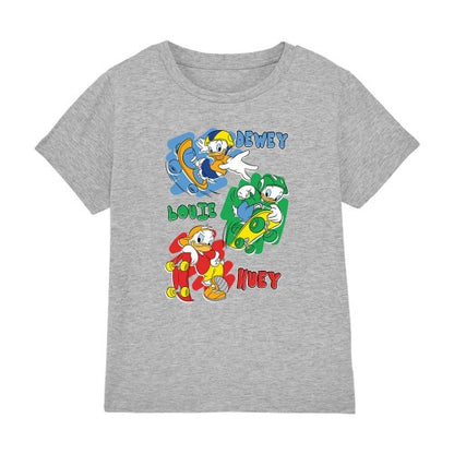 Front - DuckTales Childrens/Kids Huey Dewey Louie Skateboard T-Shirt