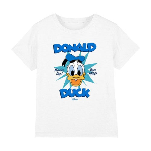 Front - Disney Childrens/Kids Donald Duck Face Stars T-Shirt