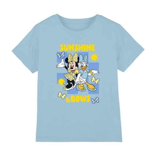 Front - Disney Childrens/Kids Sunshine & Bows Minnie Mouse & Daisy T-Shirt