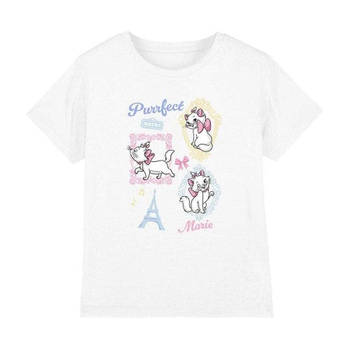 Front - The Aristocats Childrens/Kids Purrfect Paris Marie Frame T-Shirt