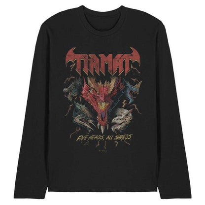 Front - Dungeons & Dragons Unisex Adult Five Heads Tiamat Dragon Long-Sleeved T-Shirt