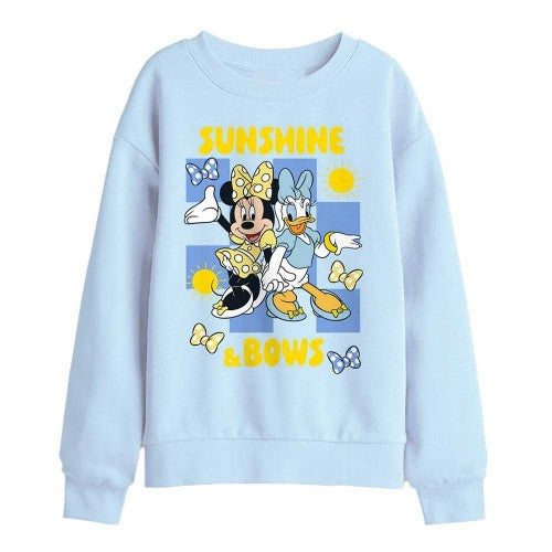 Front - Disney Childrens/Kids Sunshine & Bows Minnie Mouse & Daisy Sweatshirt