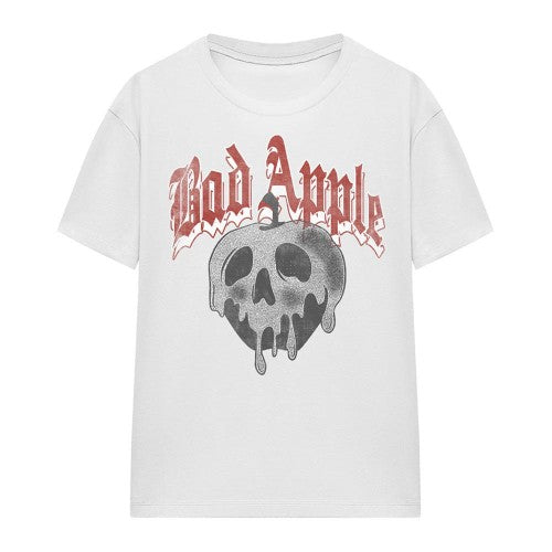 Front - Snow White And The Seven Dwarfs Womens/Ladies Bad Apple Skull T-Shirt