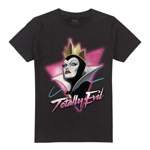 Front - Snow White And The Seven Dwarfs Unisex Adult Totally Evil T-Shirt