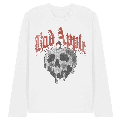 Front - Snow White And The Seven Dwarfs Unisex Adult Bad Apple Skull Long-Sleeved T-Shirt