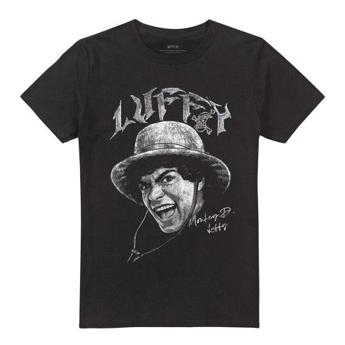 Front - One Piece Unisex Adult Luffy Heavy Metal T-Shirt