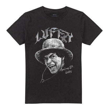 Front - One Piece Unisex Adult Luffy Heavy Metal T-Shirt