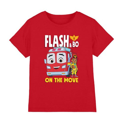 Front - Firebuds Childrens/Kids Flash Fire Engine T-Shirt