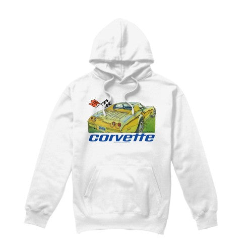 Front - Chevrolet Unisex Adult Corvette 74 Hoodie