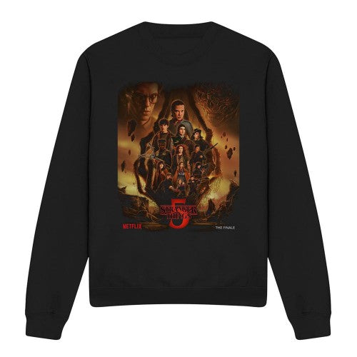 Front - Stranger Things Unisex Adult The Finale Poster Sweatshirt