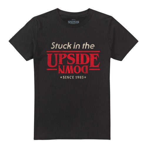 Front - Stranger Things Unisex Adult Upside Down Slogan T-Shirt