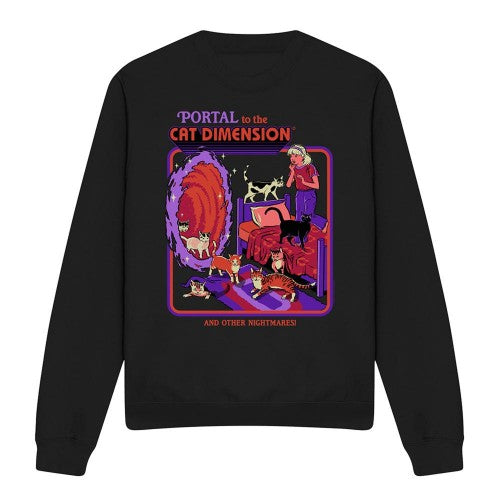 Front - Steven Rhodes Unisex Adult Portal To The Cat Dimension Sweatshirt