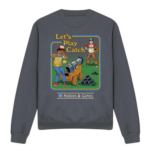 Front - Steven Rhodes Unisex Adult Let´s Play Catch Sweatshirt