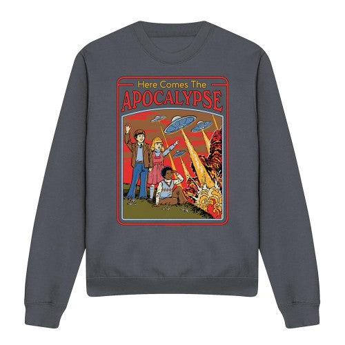 Front - Steven Rhodes Unisex Adult Here Comes The Apocalypse Sweatshirt