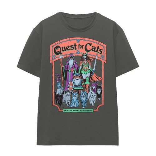 Front - Steven Rhodes Unisex Adult Quest For Cats T-Shirt