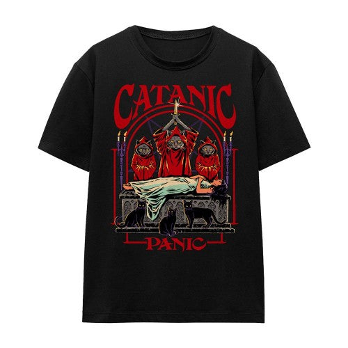 Front - Steven Rhodes Womens/Ladies Catanic Panic T-Shirt