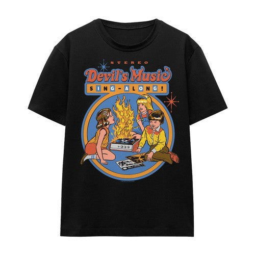 Front - Steven Rhodes Womens/Ladies Devils Music Singalong T-Shirt