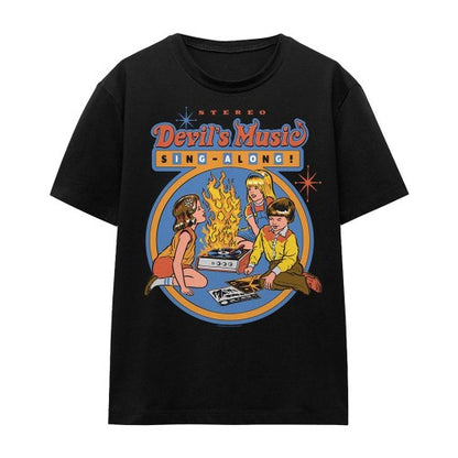 Front - Steven Rhodes Womens/Ladies Devils Music Singalong T-Shirt