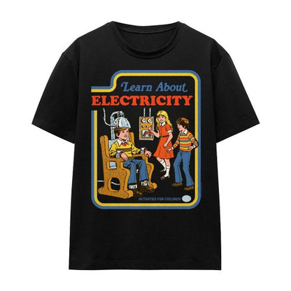 Front - Steven Rhodes Womens/Ladies Learn About Electricity T-Shirt