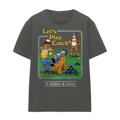 Front - Steven Rhodes Womens/Ladies Let´s Play Catch T-Shirt