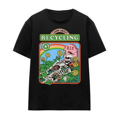 Front - Steven Rhodes Womens/Ladies Learn About Recycling T-Shirt