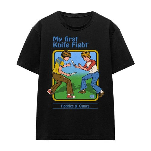 Front - Steven Rhodes Womens/Ladies My First Knife Fight T-Shirt