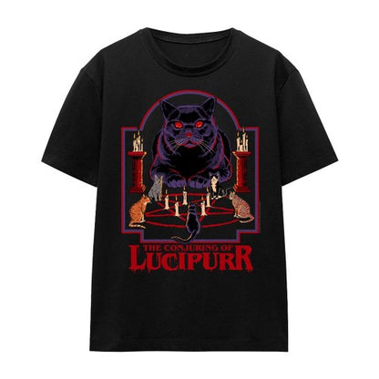 Front - Steven Rhodes Womens/Ladies Lucipurr T-Shirt