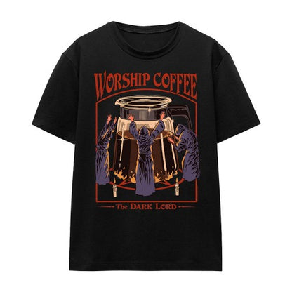 Front - Steven Rhodes Womens/Ladies Worship Coffee T-Shirt