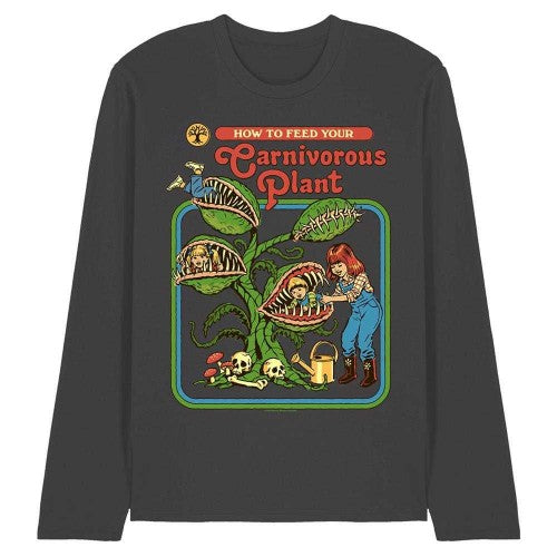 Front - Steven Rhodes Unisex Adult Carnivorous Plant Long-Sleeved T-Shirt