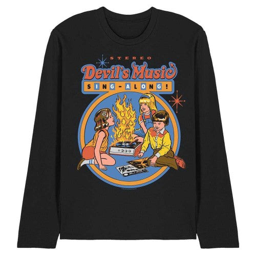 Front - Steven Rhodes Unisex Adult Devils Music Singalong Long-Sleeved T-Shirt