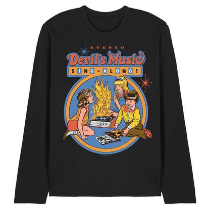 Front - Steven Rhodes Unisex Adult Devils Music Singalong Long-Sleeved T-Shirt