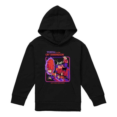 Front - Steven Rhodes Childrens/Kids Cat Dimension Hoodie