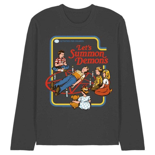 Front - Steven Rhodes Unisex Adult Lets Summon Demons Long-Sleeved T-Shirt