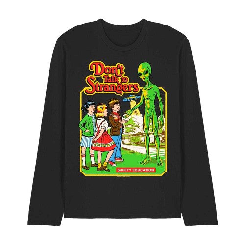 Front - Steven Rhodes Unisex Adult Don´t Talk To Strangers Long-Sleeved T-Shirt