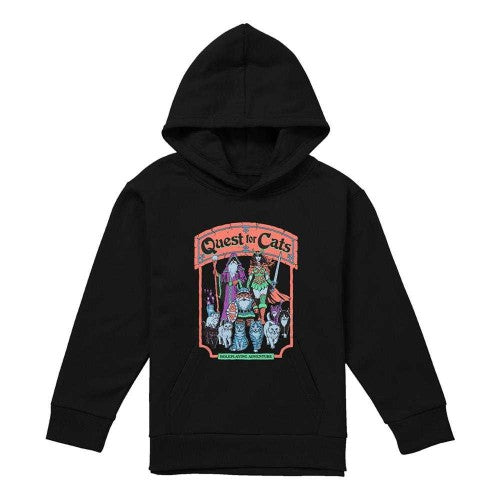 Front - Steven Rhodes Childrens/Kids Quest For Cats Hoodie