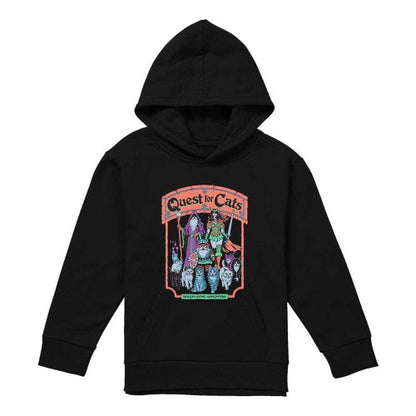 Front - Steven Rhodes Childrens/Kids Quest For Cats Hoodie