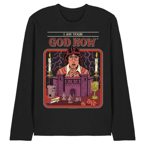 Front - Steven Rhodes Unisex Adult I Am Your God Now Long-Sleeved T-Shirt