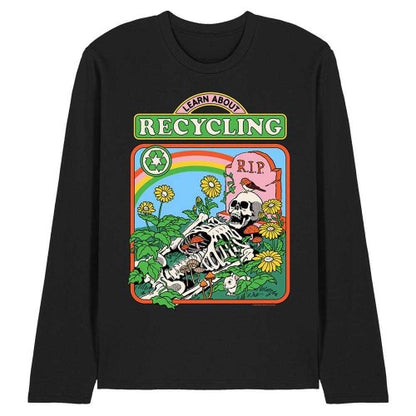 Front - Steven Rhodes Unisex Adult Learn About Recycling Long-Sleeved T-Shirt