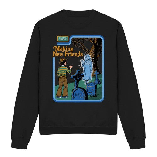 Front - Steven Rhodes Unisex Adult Making New Friends Sweatshirt