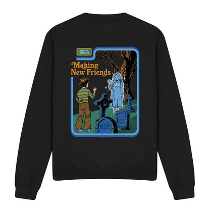 Front - Steven Rhodes Unisex Adult Making New Friends Sweatshirt